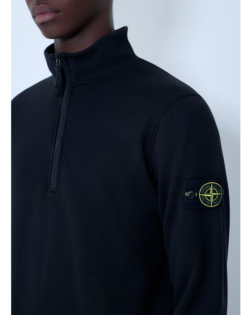 Stone Island Blue Logo Patch Sweater for men