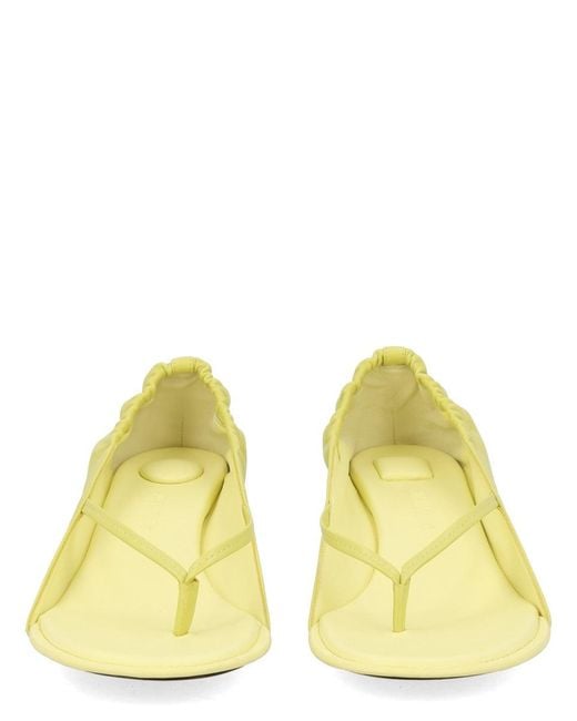 Jacquemus Yellow Elegant Sandals With 4.5 Cm Heel