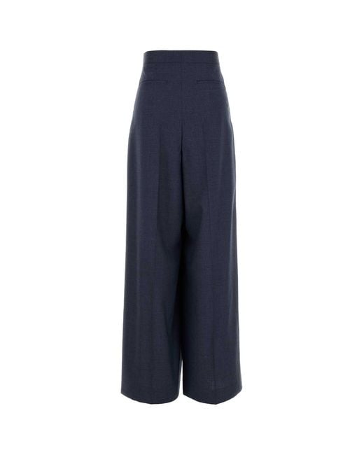 Givenchy Blue Wool Palazzo Pant