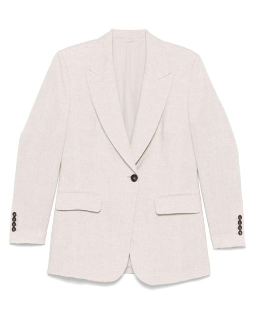 Brunello Cucinelli Natural Suit-Type Jacket