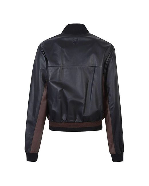 Loewe Red Leather Cropped Jacket