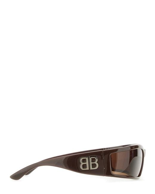 Balenciaga Brown "Sunset Rectangle" Sunglasses