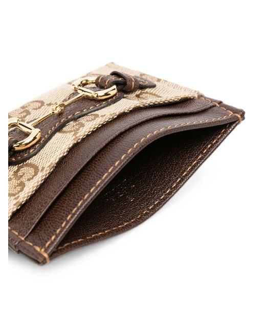 Gucci Brown Horsebit Card Case