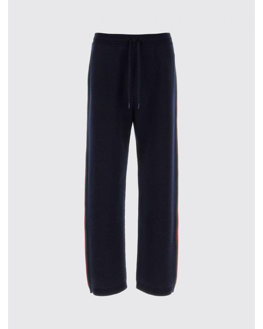 Gucci Blue Wool Jogging Trousers for men