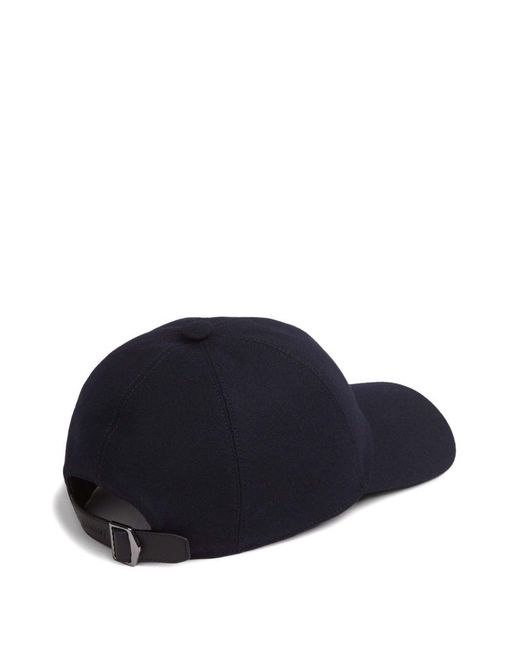 Brioni Blue Technical Cashmere Baseball Cap for men