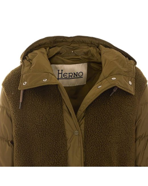 Herno Green Teddy Parka