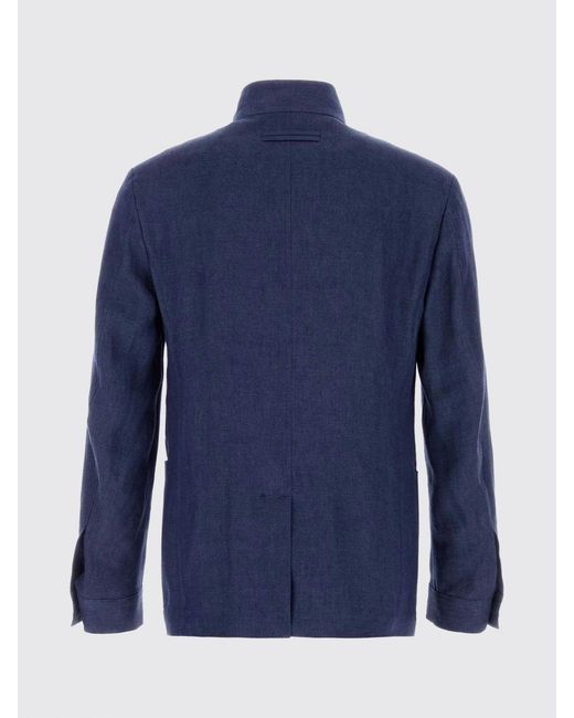 Zegna Blue Jacket Denim for men