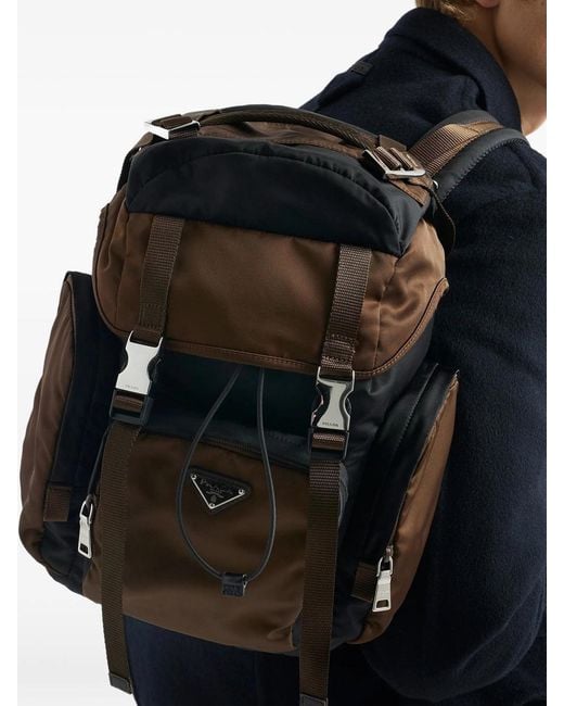 Prada Black Two-Tone Re-Nylon Backpack for men