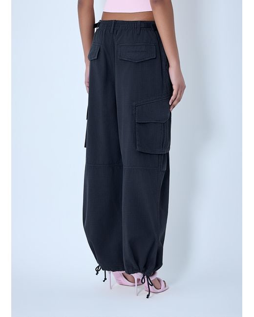 Alexander Wang Blue Drawstring Cargo Trousers