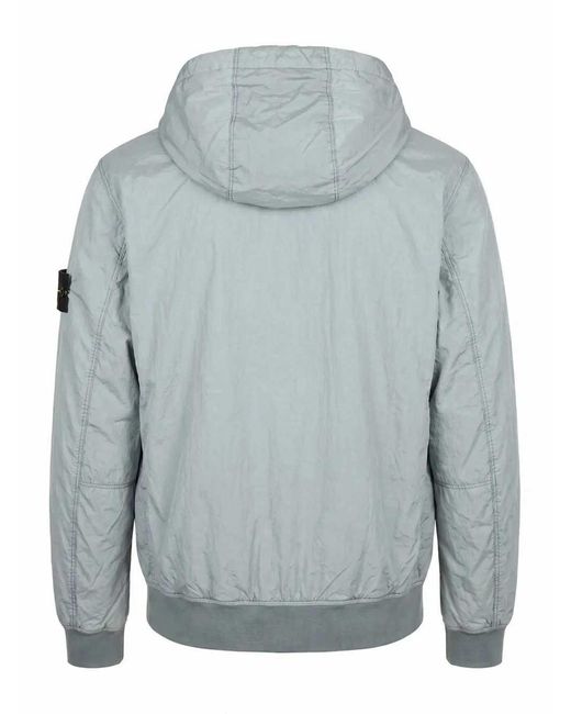 Stone Island Blue Logo-Patch Jacket for men