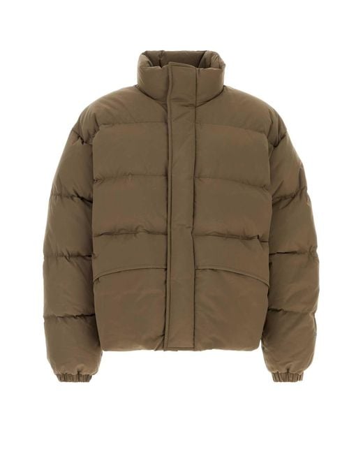Jil Sander Green Mud Polyester Down Jacket for men