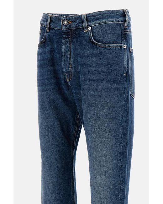 Givenchy Blue Fringed Vintage Denim Trousers for men