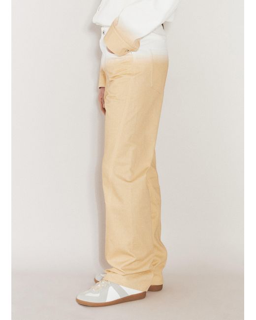 Lanvin Natural Gradient-Effect Twisted Jeans for men
