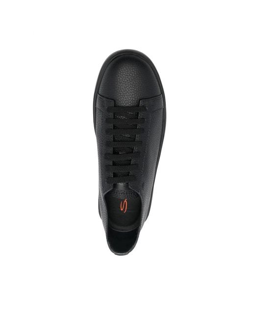 Santoni Black Trainers for men