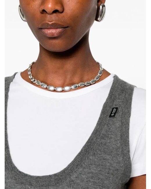 Prada Gray Cashmere V Neck