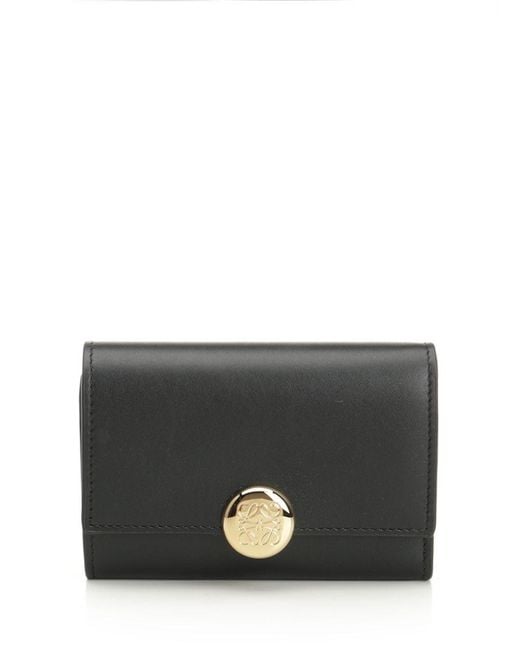 Loewe Gray Small Vertical Wallet "Pebble"