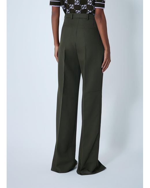 Gucci Green Tailored Wool Pants