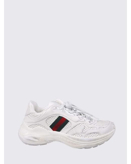 Gucci White 2.0 Perforated Leather Sneakers