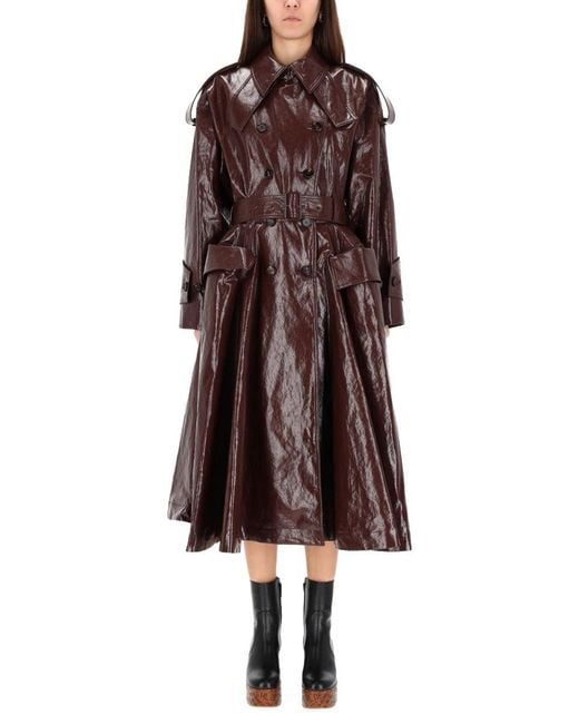 Chloé Brown Belted Buttoned Coat