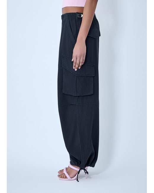 Alexander Wang Blue Drawstring Cargo Trousers