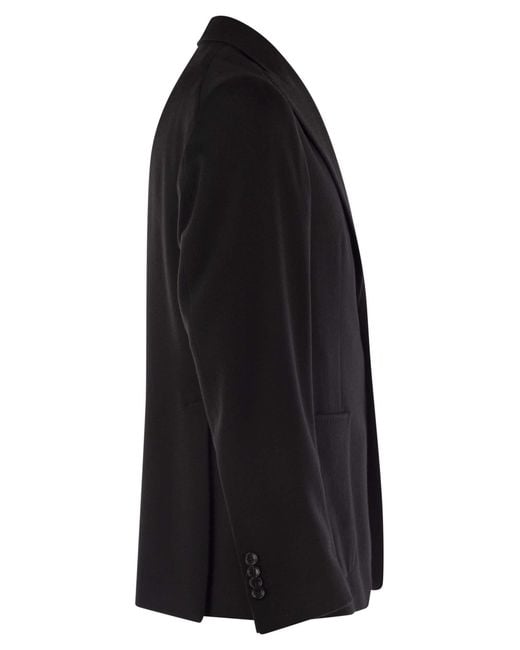 Tagliatore Black Cashmere Jacket for men