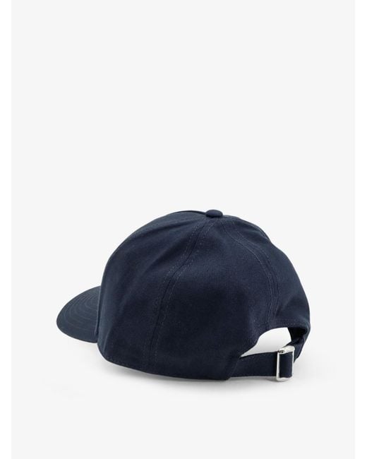 Moncler Blue Cotton Hat for men