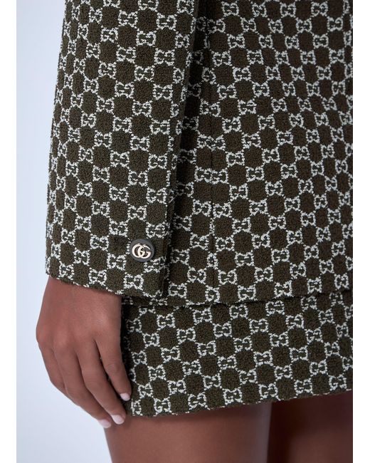 Gucci Gray Gg Bouclã Jacket