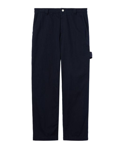 Gucci Blue Cotton Canvas Pants, Ready-To-Wear for men