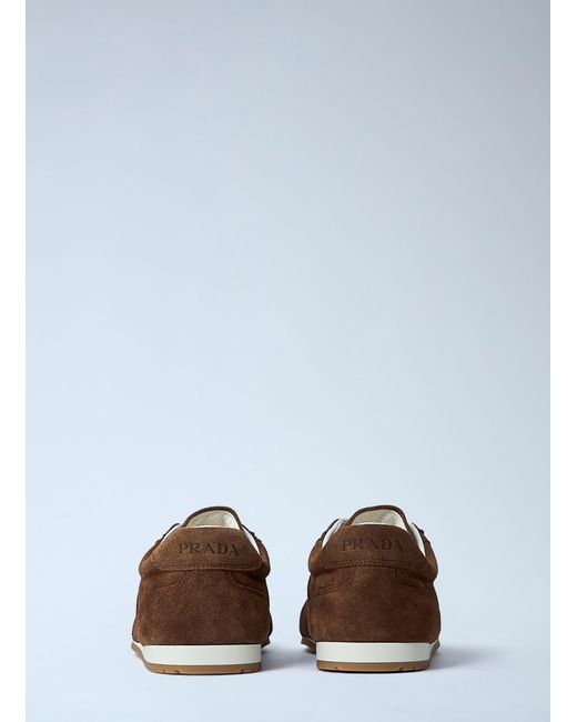 Prada Brown Suede Sneakers