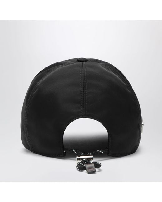 Prada Black Speedrock Baseball Cap for men