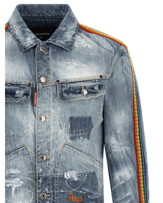 DSquared² Blue La Jean Denim Jacket for men