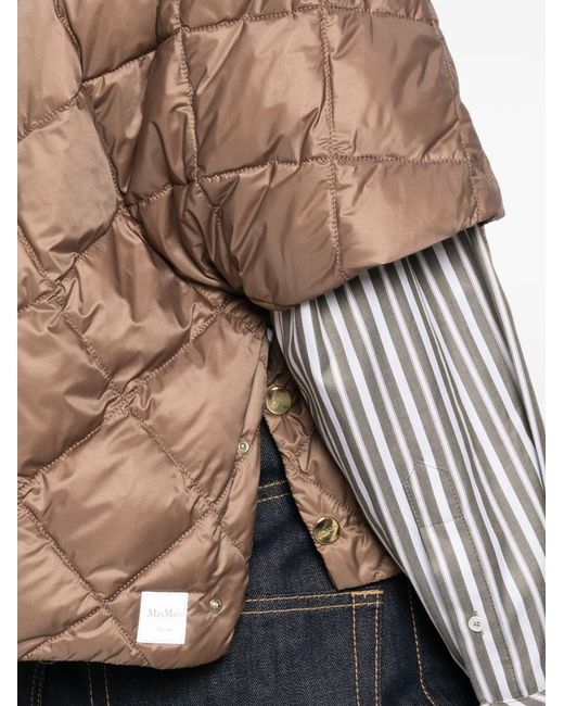 Max Mara Brown Quilted Down Jacket
