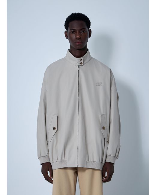 Miu Miu Gray Panama Blouson Jacket for men