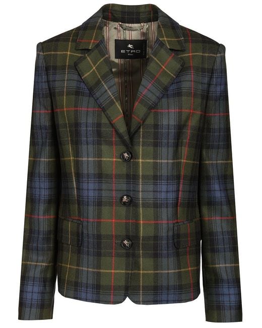 Etro Black Single-Breasted Blazer