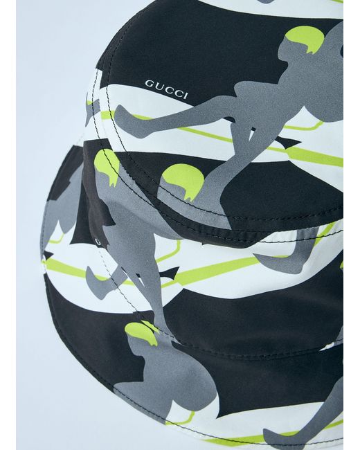 Gucci Blue Printed Bucket Hat for men