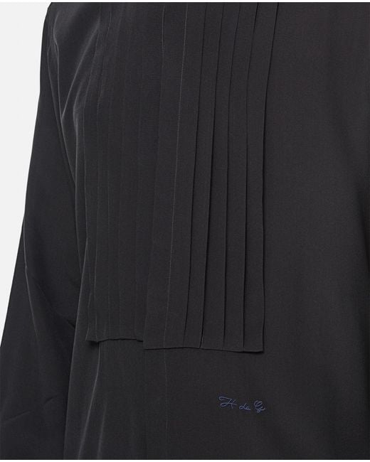 Givenchy Black Boxy Shirt Pleated for men