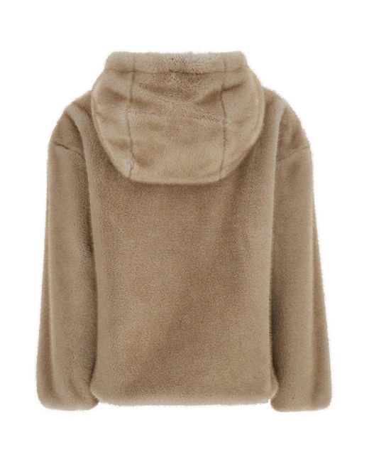 Herno Gray Hooded Jacket With Drawstring