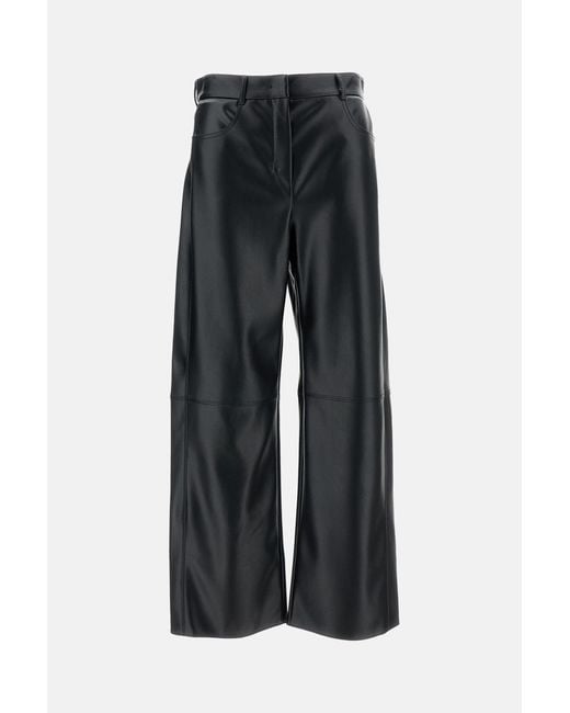 Max Mara Black Faux Leather Trousers