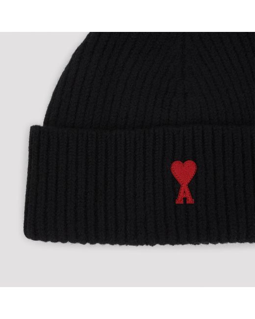 AMI Black Adc Beanie for men
