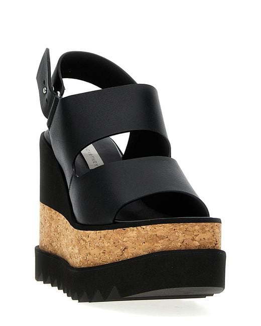 Stella McCartney Black 'Sneak-Elyse' Sandals