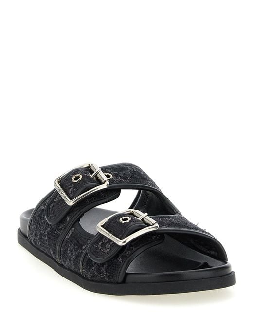 Gucci Black Logo Sandals for men
