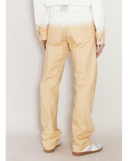 Lanvin Natural Gradient-Effect Twisted Jeans for men