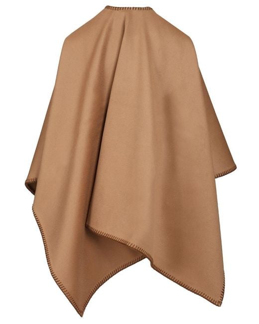 Max Mara Brown Double Wool Drap Cape