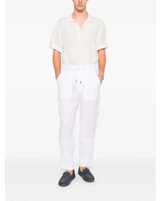 Kiton White 'Utilitarian' Pants for men