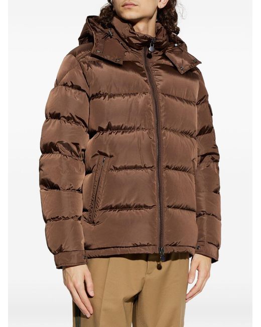 Moncler Brown Puffer Jacket 'Maya' for men