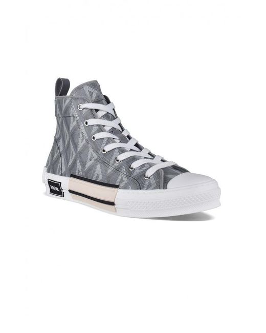 Dior Gray CD Diamond Canvas B23 High-Tops for men