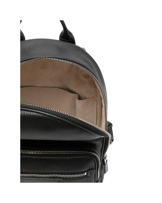 Santoni Black Backpacks for men