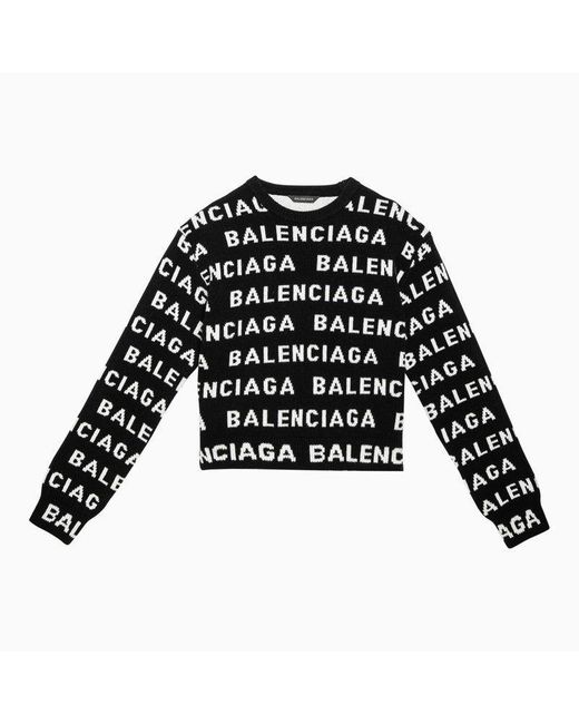 Black and white balenciaga sweater best sale