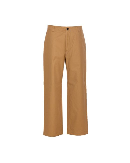 Gucci Brown Web Detail Twill Pants for men