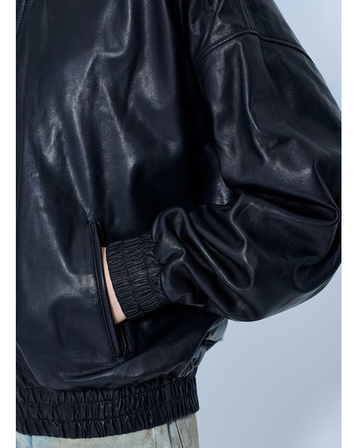 Acne Blue Leather Jacket